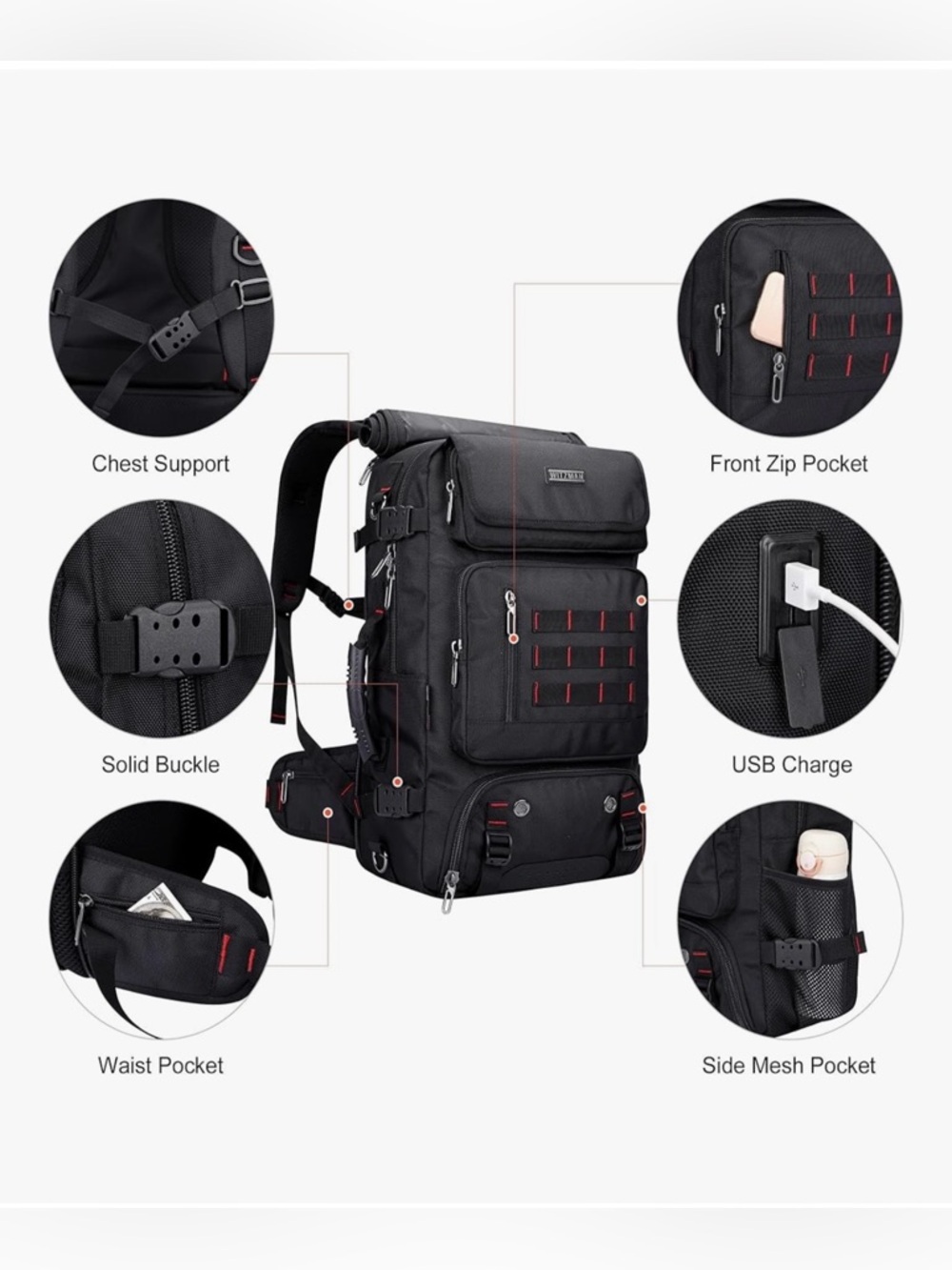 Witzman B682 Carry.-On Travel Backpack. - Picture 4 of 12
